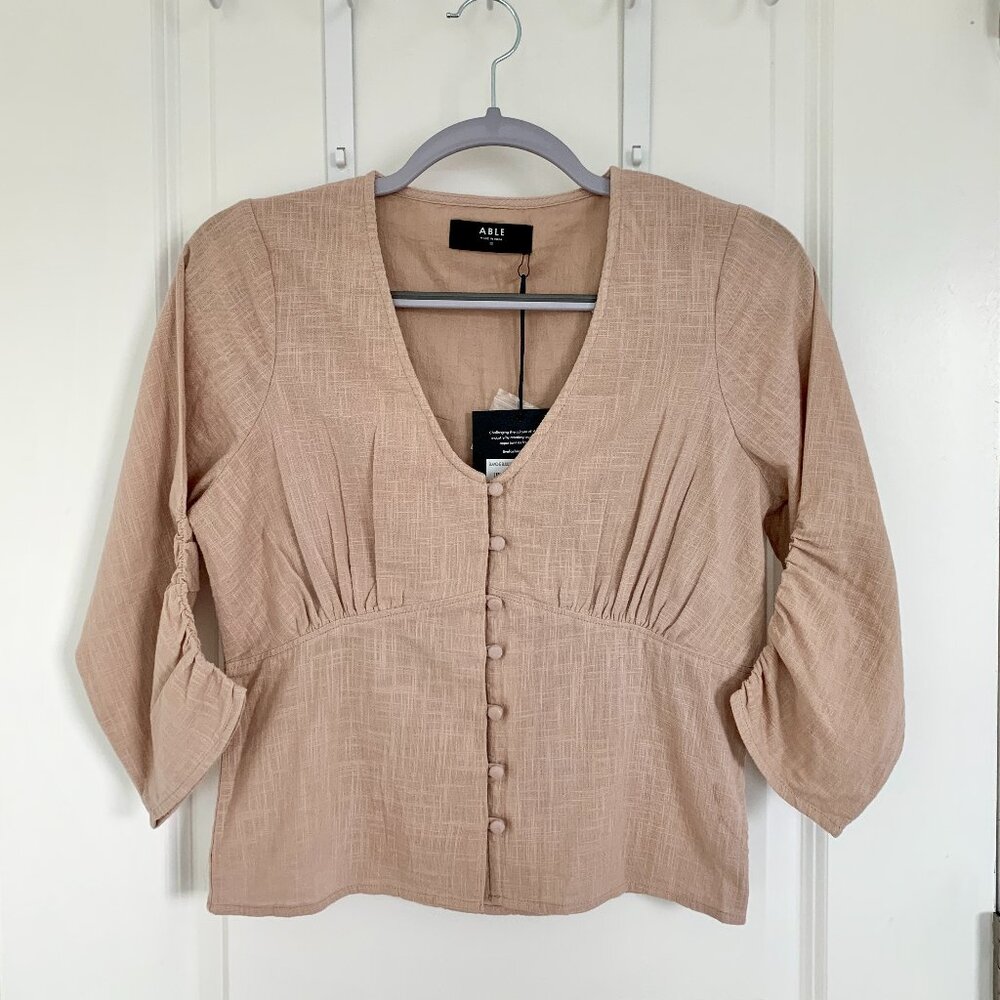 ABLE Blanche Blouse in Dusty Lilac
